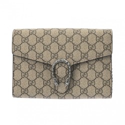 GUCCI GG Supreme Chain Wallet Beige/Pink 401231 Women's Canvas