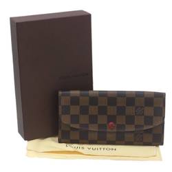 LOUIS VUITTON Louis Vuitton Portefeuille Emily Long Wallet Damier Ebene N63544 CA3164, Special Box