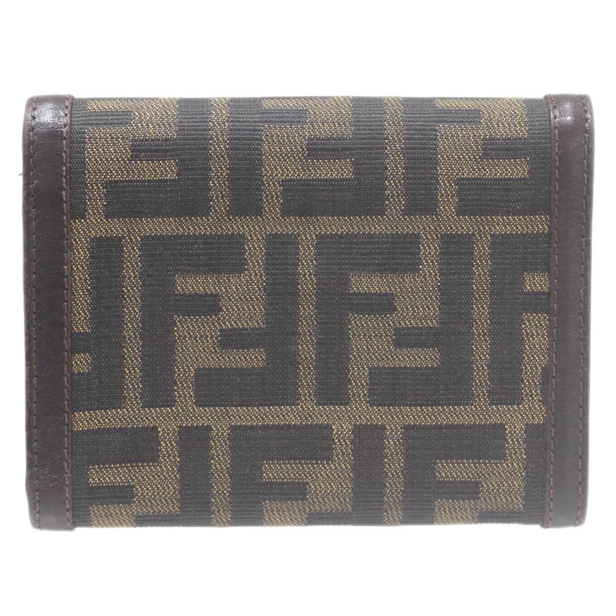 FENDI Fendi Tri-fold Wallet Zucca Brown