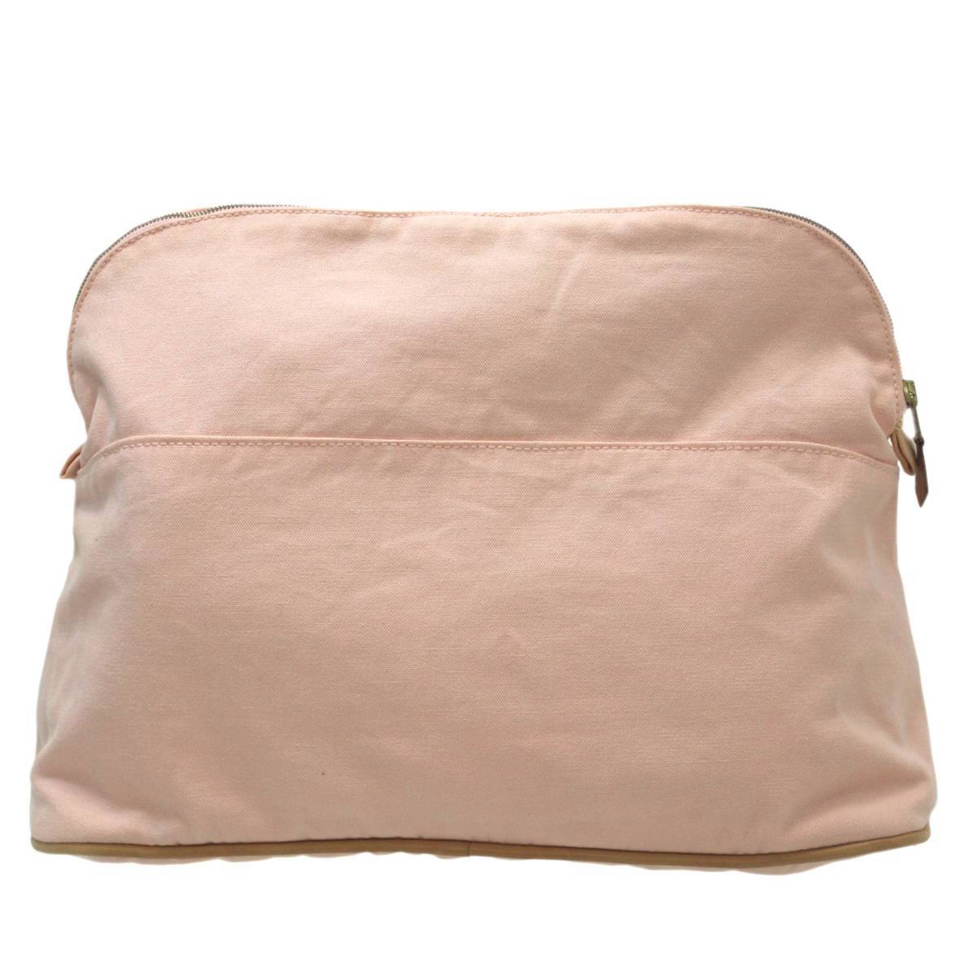 HERMES Hermes Bolide Pouch 34 Canvas Pink