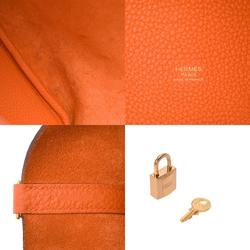 HERMES Hermes Picotin Lock PM Orange U Stamp (around 2022) Women's Taurillon Clemence Handbag