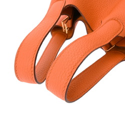 HERMES Hermes Picotin Lock PM Orange U Stamp (around 2022) Women's Taurillon Clemence Handbag