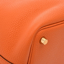 HERMES Hermes Picotin Lock PM Orange U Stamp (around 2022) Women's Taurillon Clemence Handbag