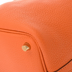 HERMES Hermes Picotin Lock PM Orange U Stamp (around 2022) Women's Taurillon Clemence Handbag