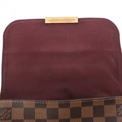 LOUIS VUITTON Damier Favorite PM Brown N41276 Women's Canvas Shoulder Bag