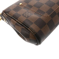 LOUIS VUITTON Damier Favorite PM Brown N41276 Women's Canvas Shoulder Bag