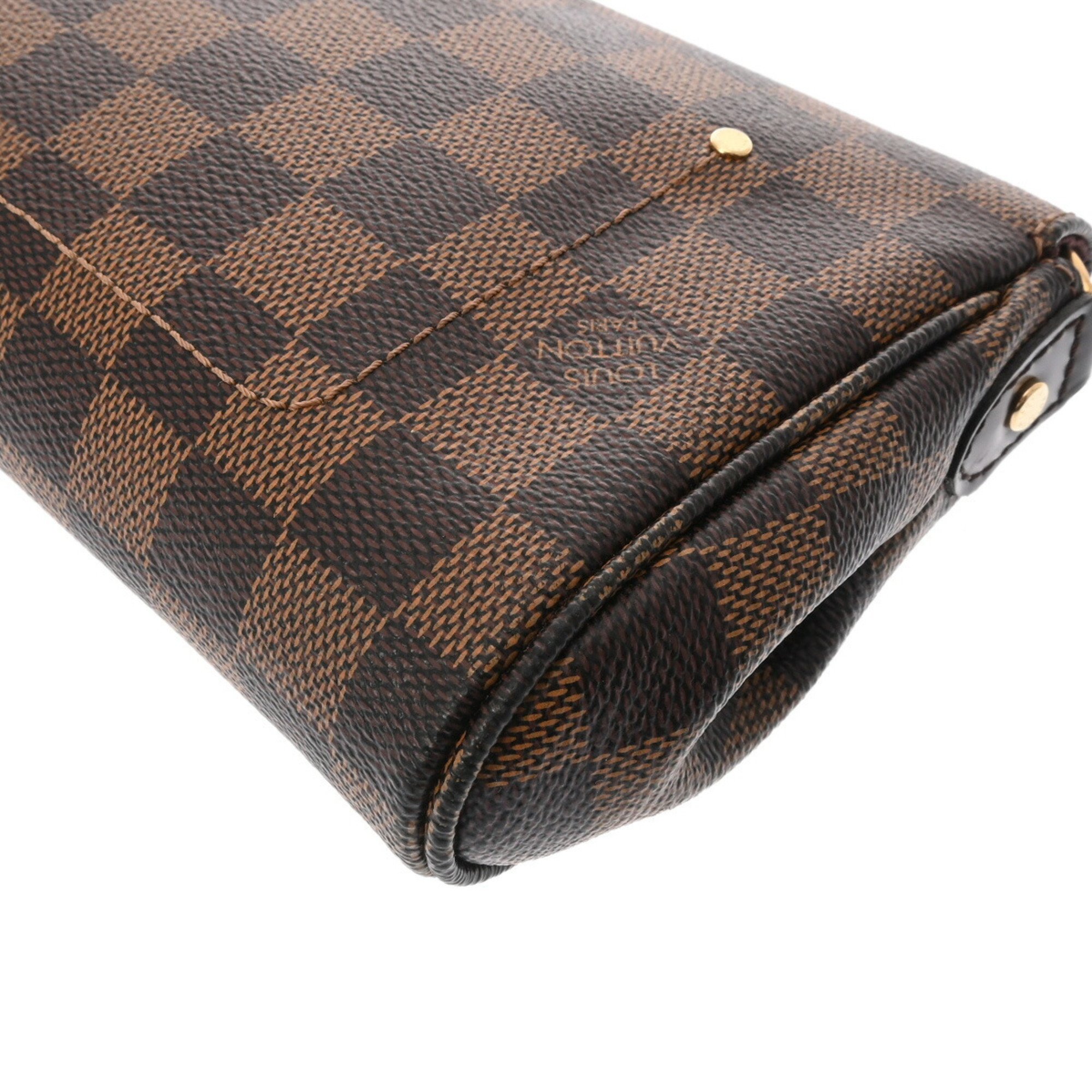 LOUIS VUITTON Damier Favorite PM Brown N41276 Women's Canvas Shoulder Bag