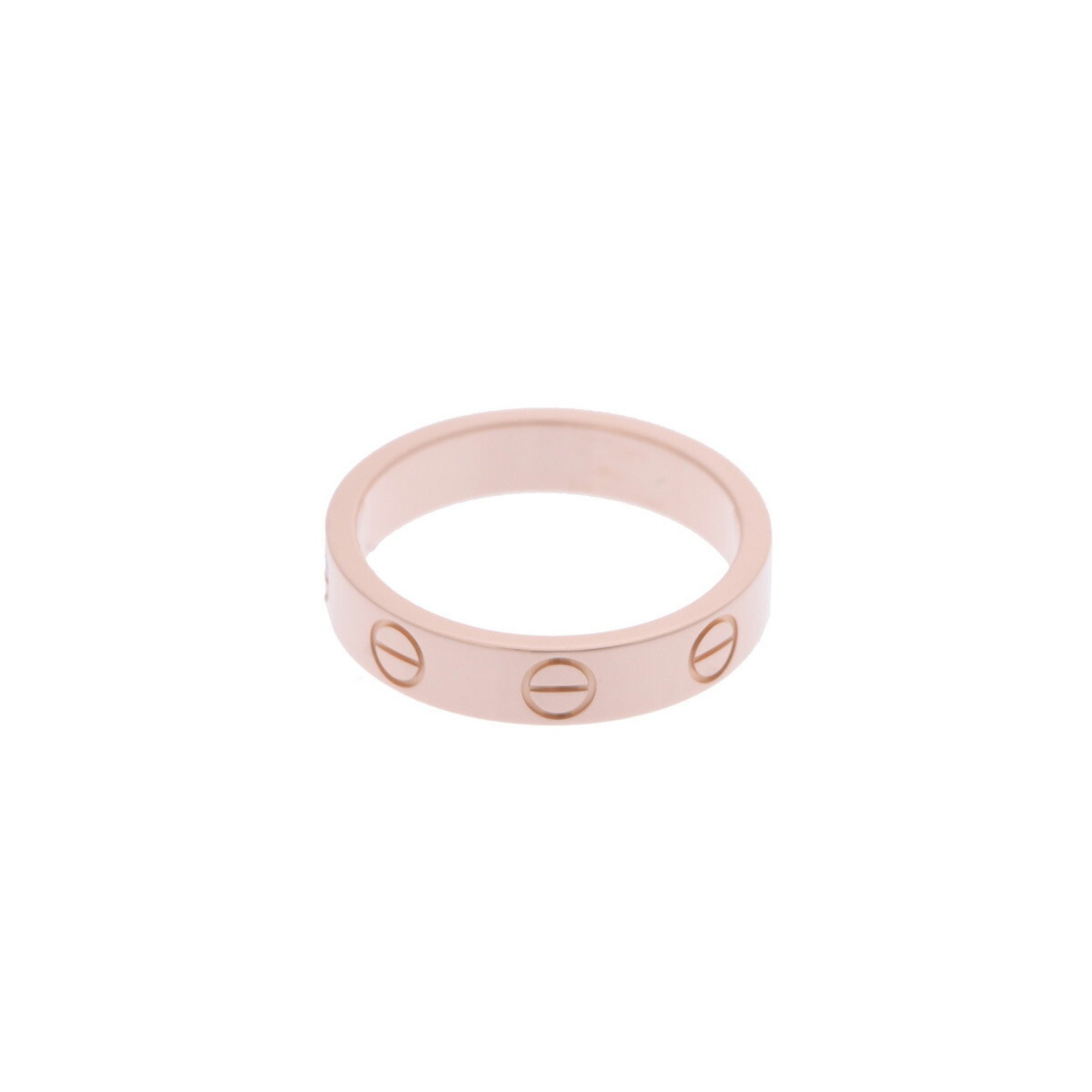 CARTIER Love Ring #47 Size 7 Women's K18 Pink Gold