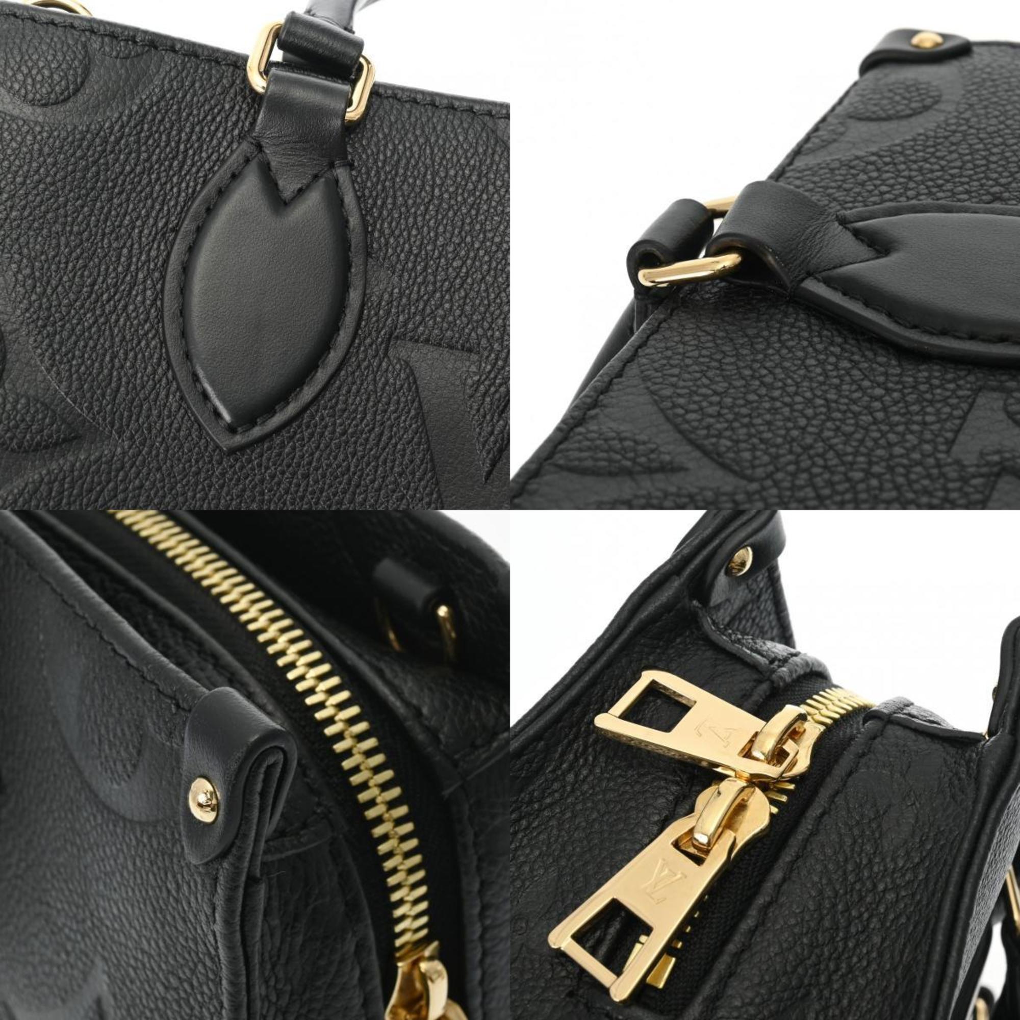 LOUIS VUITTON Louis Vuitton Monogram Empreinte On the Go EW Noir M23640 Women's Leather Handbag