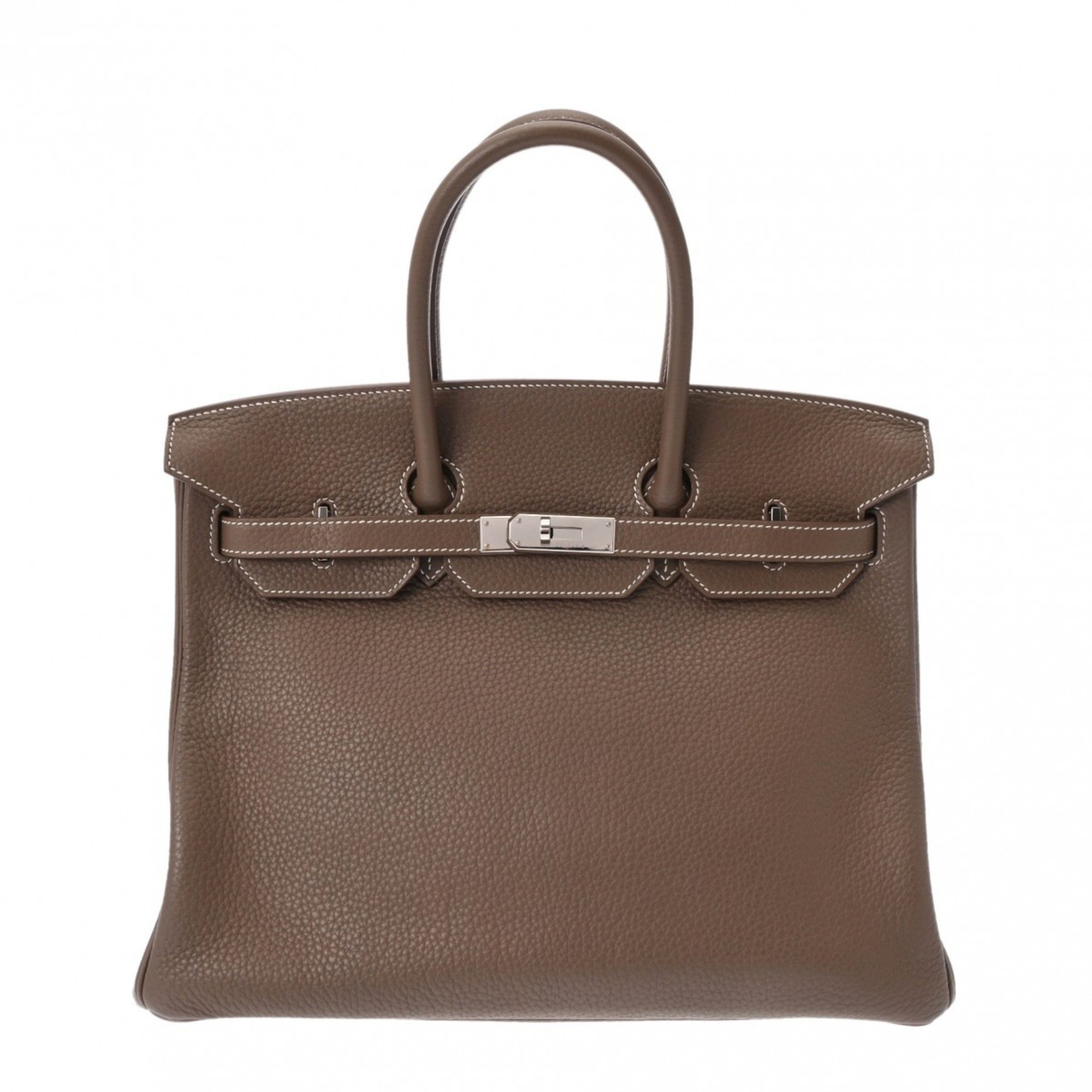 HERMES Hermes Birkin 35 Etoupe □R stamp (around 2014) Unisex Taurillon Clemence handbag