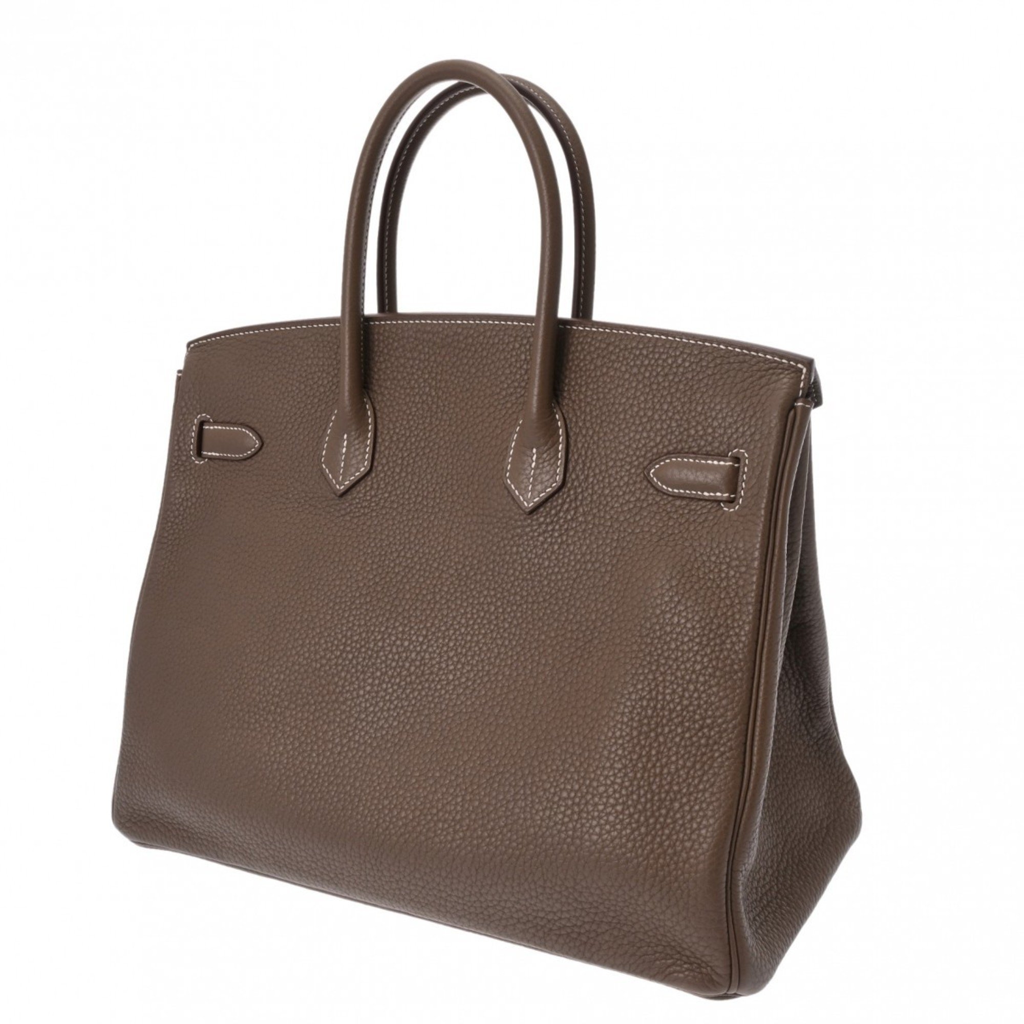 HERMES Hermes Birkin 35 Etoupe □R stamp (around 2014) Unisex Taurillon Clemence handbag