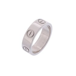 CARTIER Love Ring #48 Size 7.5 Women's K18 White Gold