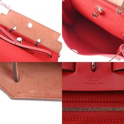 HERMES Hermes Airbag Zip MM Rouge Piment D Stamp (around 2000) Unisex Toile H Vache Hunter Bag