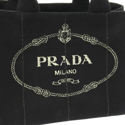 PRADA Prada Canapa Black 1BG439 Women's Denim Handbag