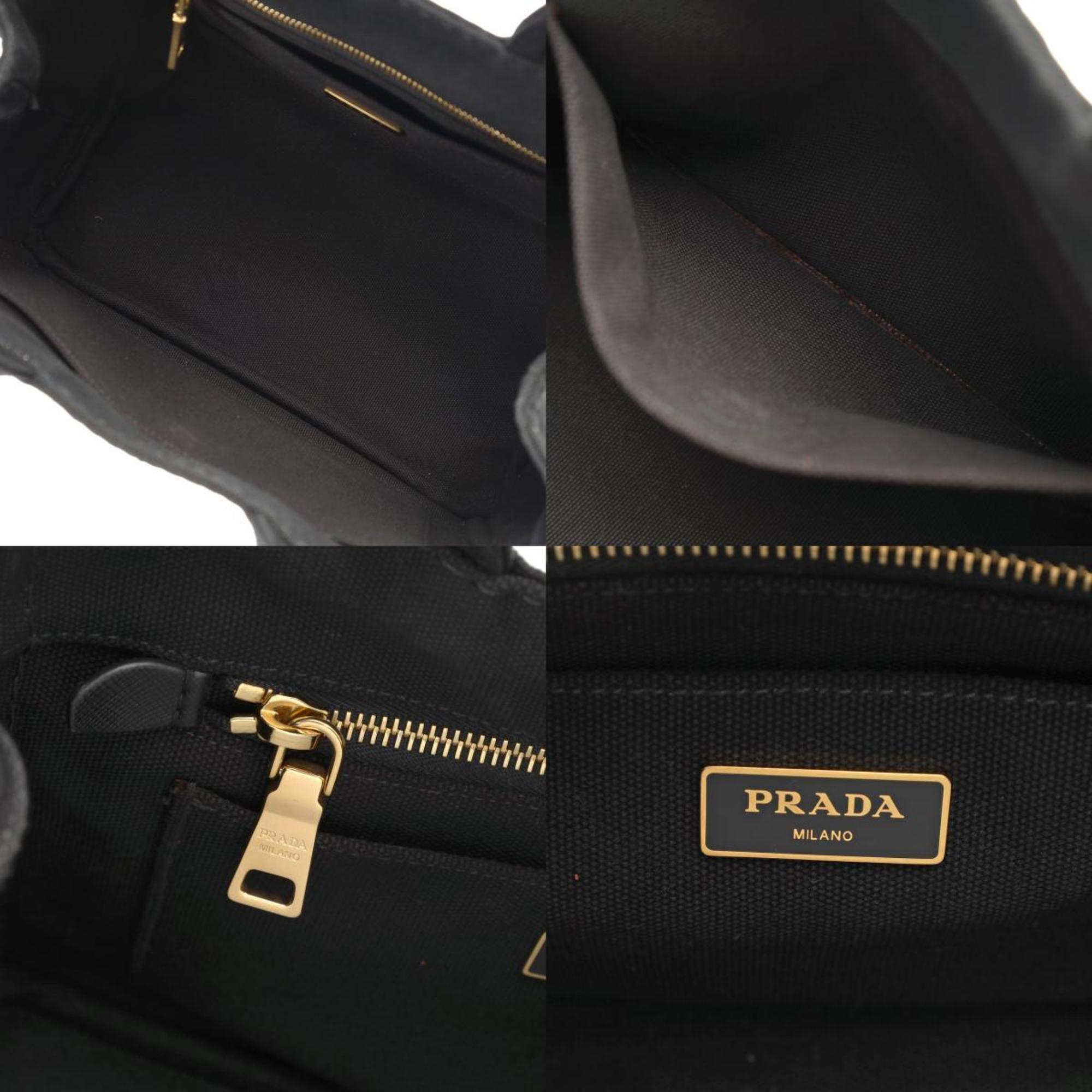 PRADA Prada Canapa Black 1BG439 Women's Denim Handbag