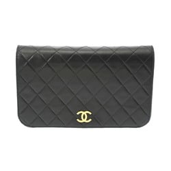 CHANEL Chanel Matelasse Chain Shoulder 23cm Black Women's Lambskin Bag