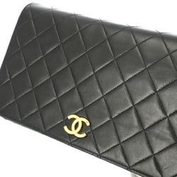 CHANEL Chanel Matelasse Chain Shoulder 23cm Black Women's Lambskin Bag