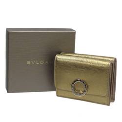 BVLGARI Bulgari Clip Tri-fold Wallet Gold 293972 Special box, GC card