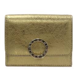 BVLGARI Bulgari Clip Tri-fold Wallet Gold 293972 Special box, GC card