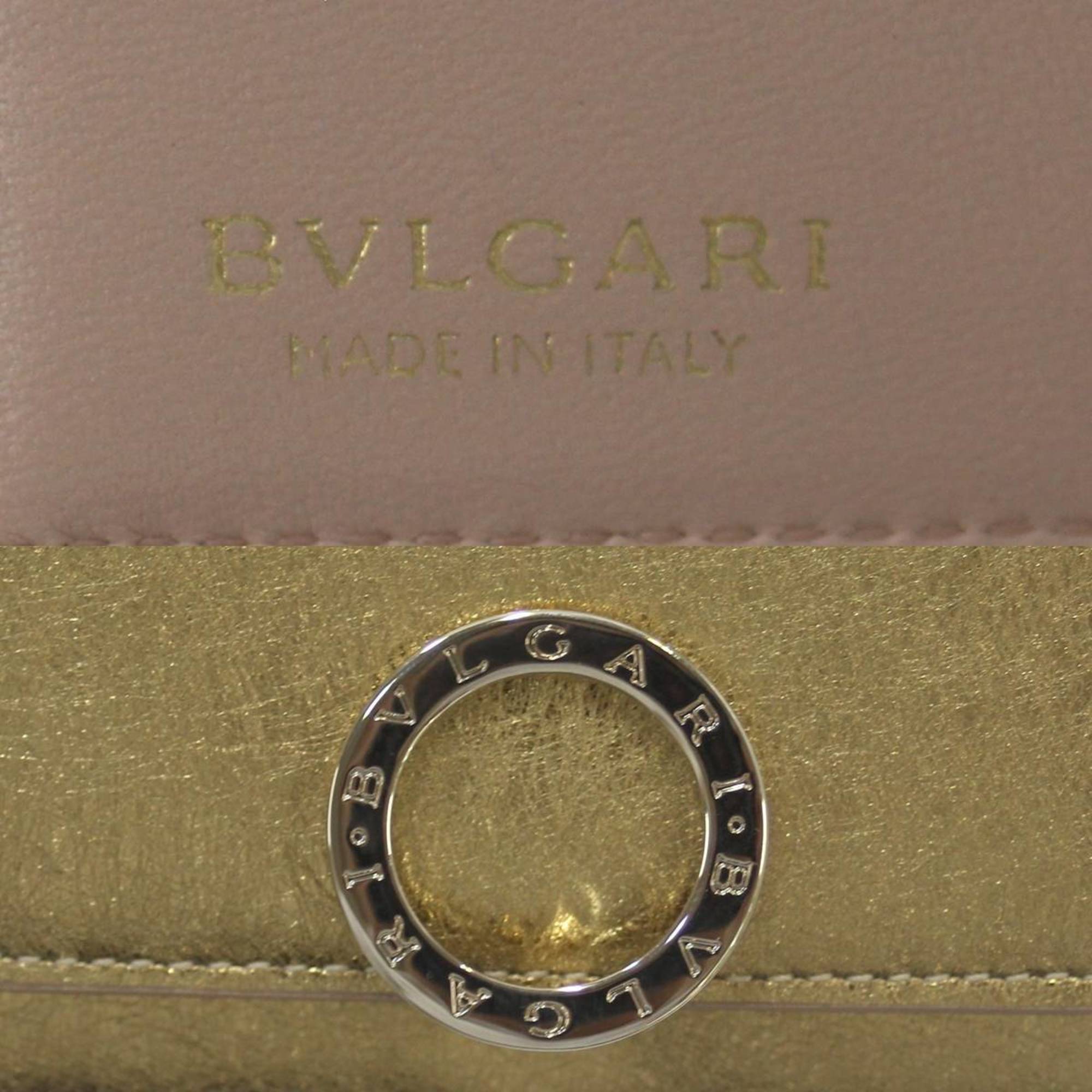 BVLGARI Bulgari Clip Tri-fold Wallet Gold 293972 Special box, GC card