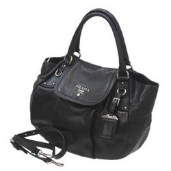 PRADA Prada 2way bag handbag shoulder black BN1628 GC card