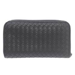 BOTTEGA VENETA Bottega Veneta Intrecciato Round Long Wallet Black