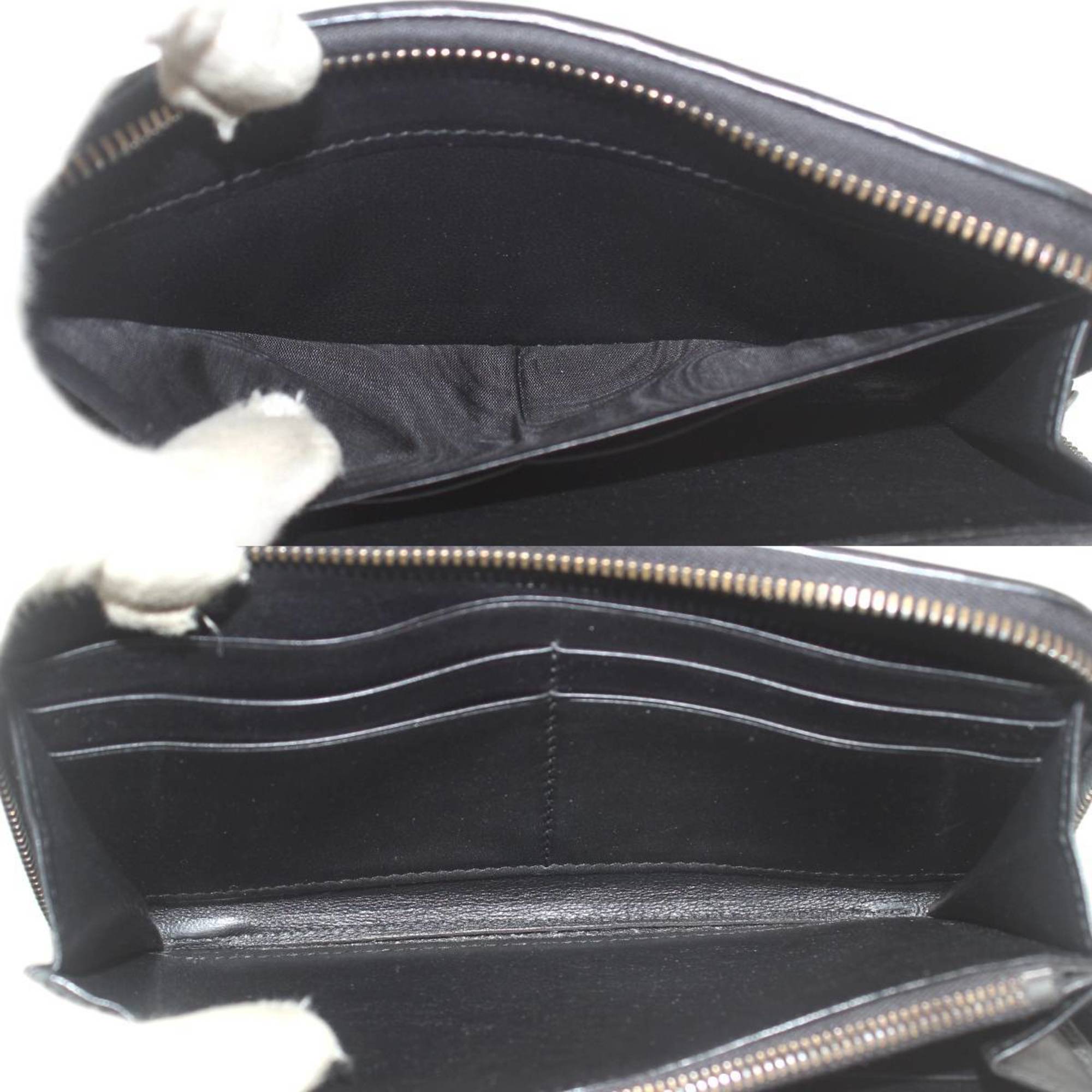 BOTTEGA VENETA Bottega Veneta Intrecciato Round Long Wallet Black