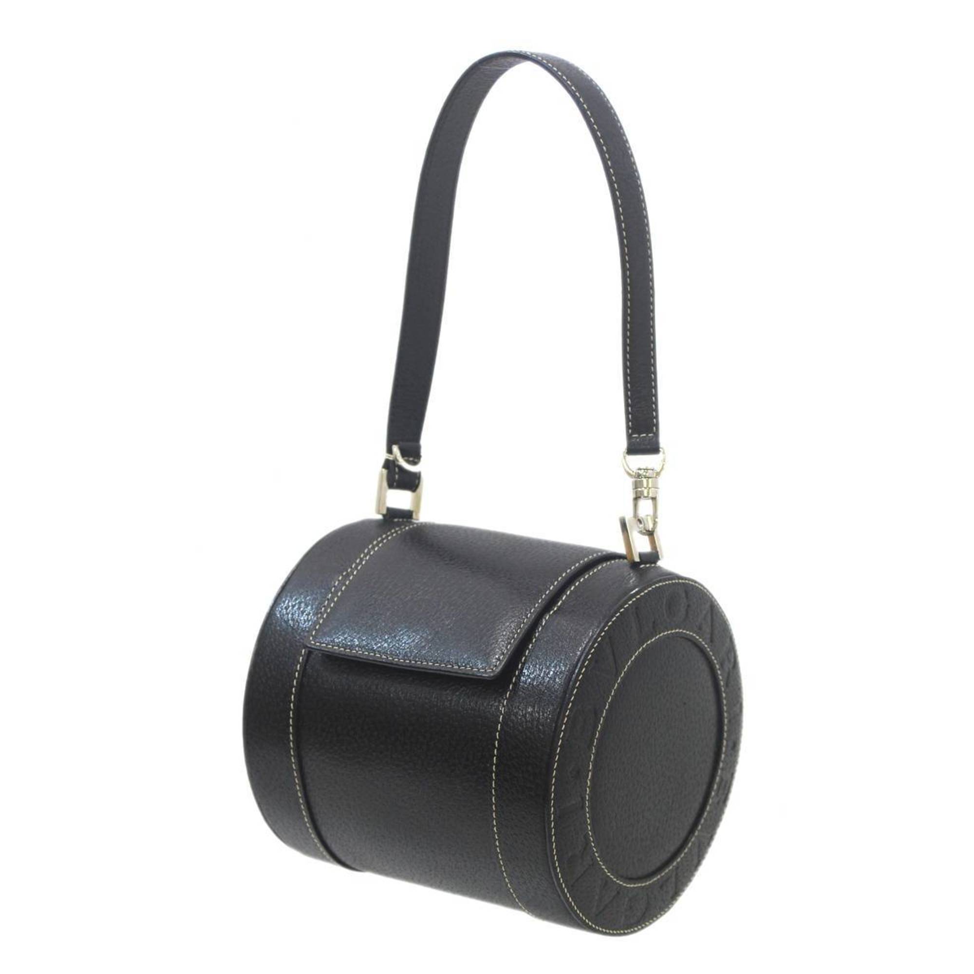 BVLGARI Bvlgari Drum Bag B.zero1 Black Leather