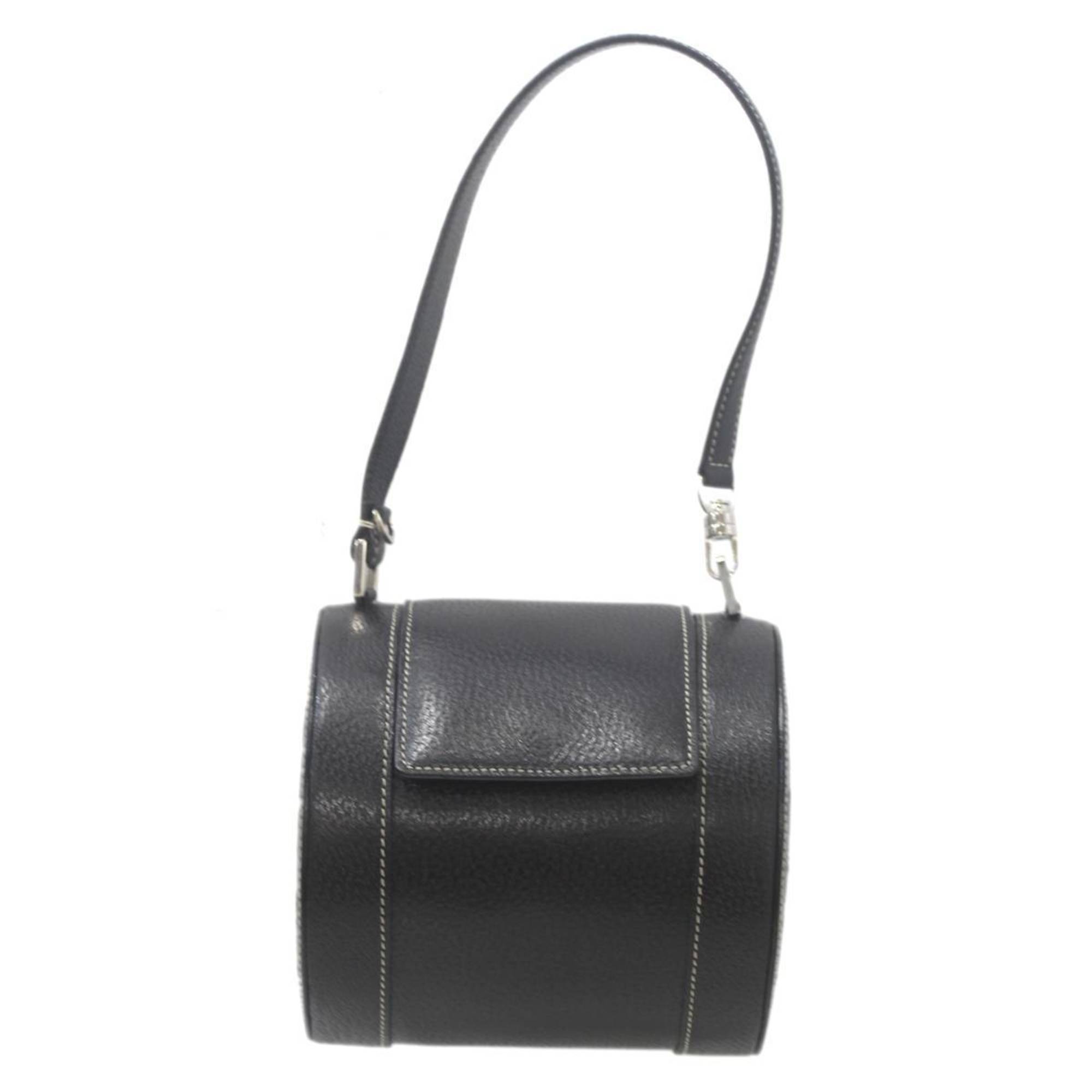 BVLGARI Bvlgari Drum Bag B.zero1 Black Leather