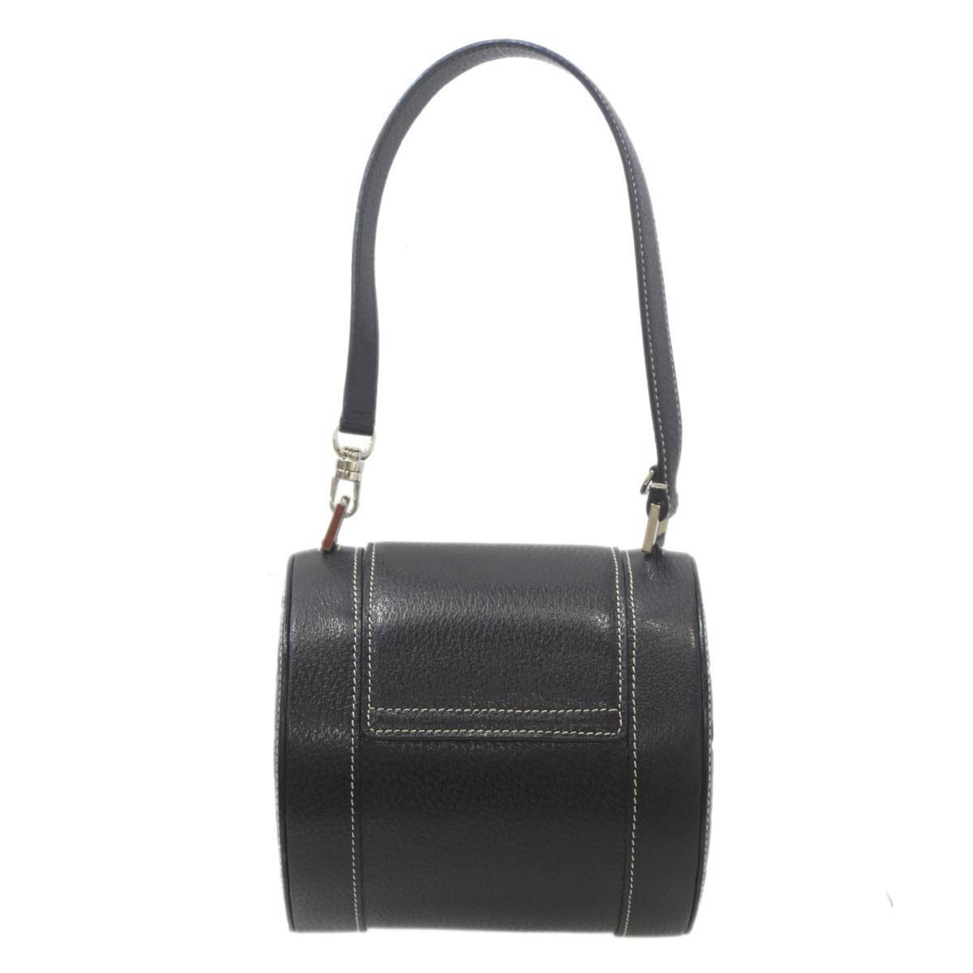 BVLGARI Bvlgari Drum Bag B.zero1 Black Leather