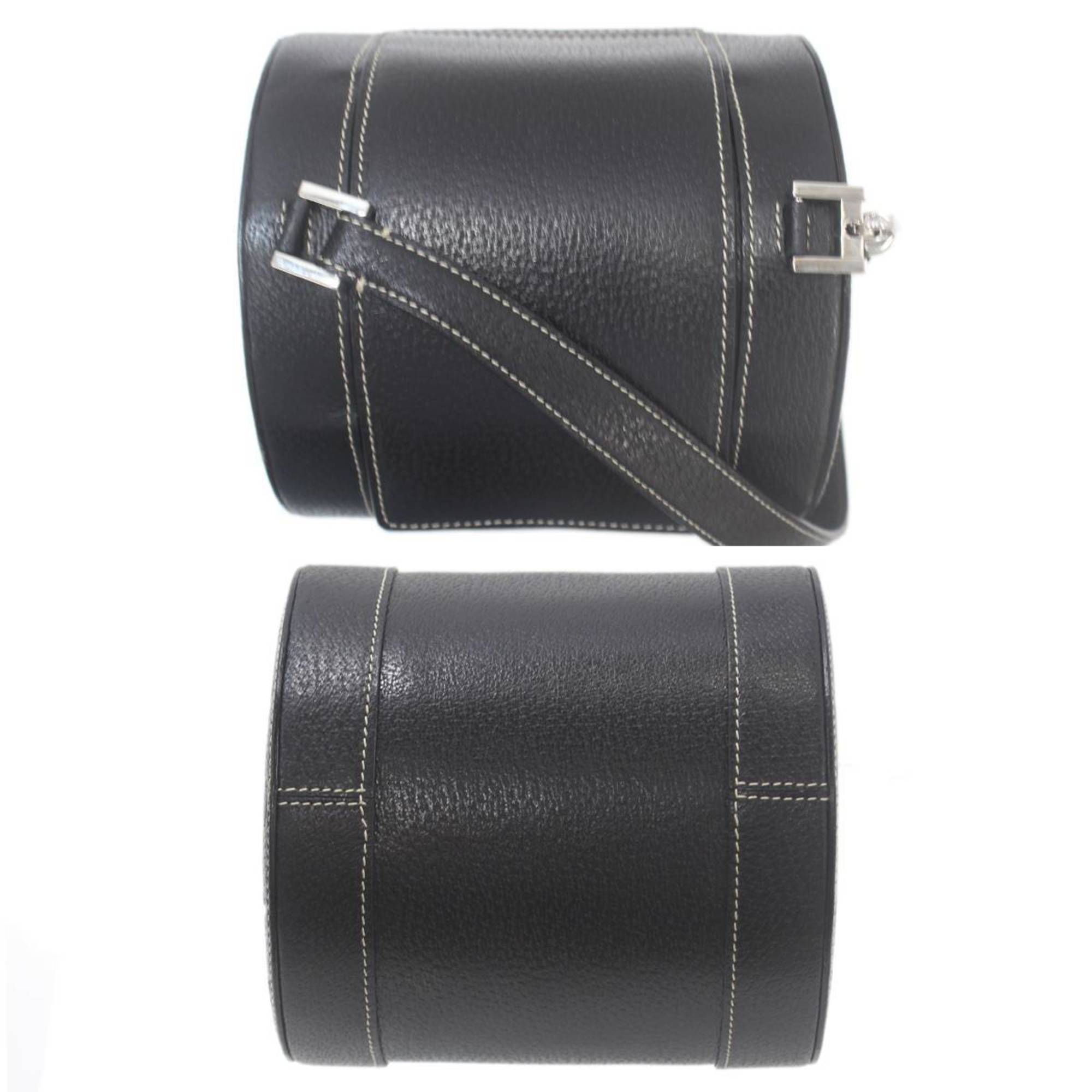 BVLGARI Bvlgari Drum Bag B.zero1 Black Leather