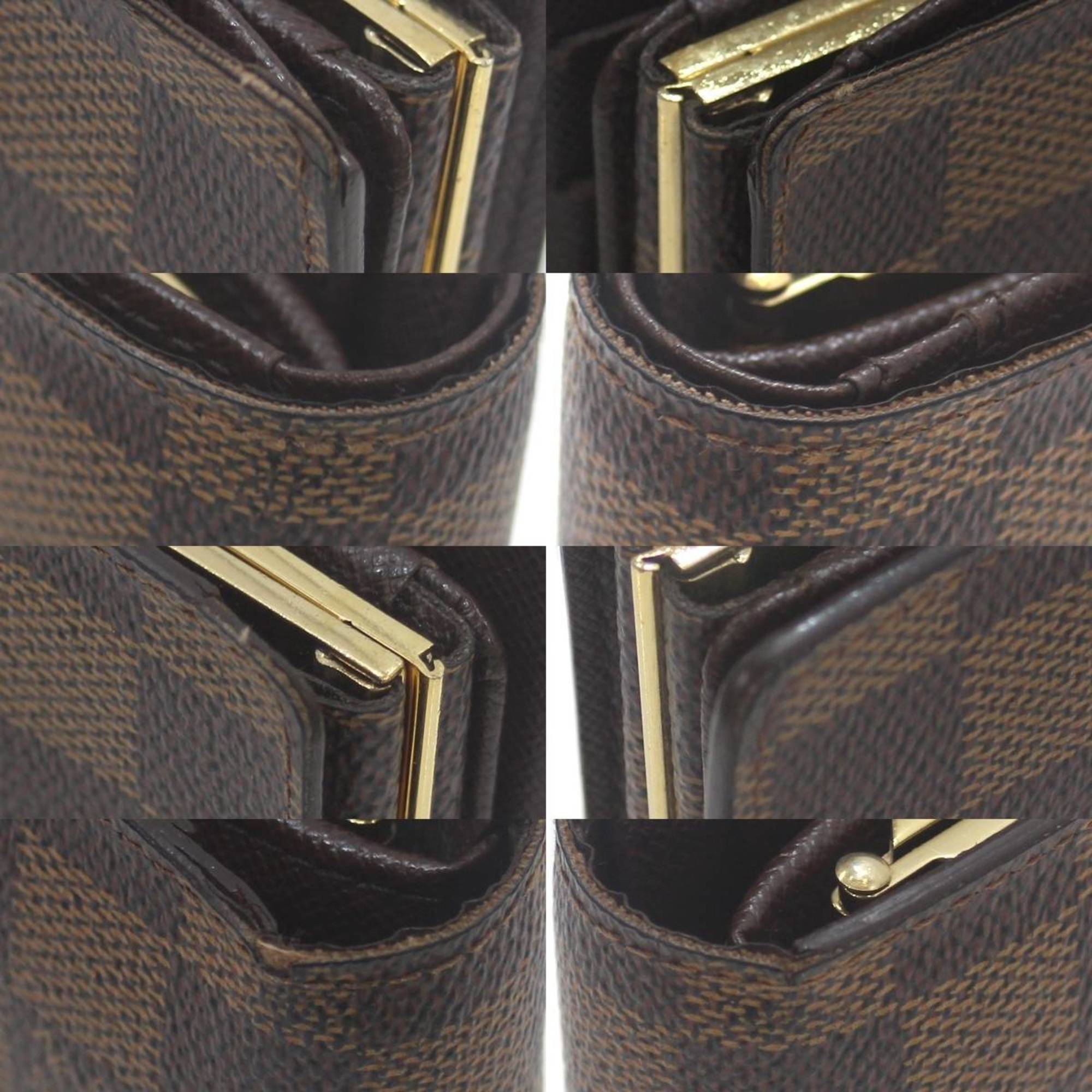 LOUIS VUITTON Louis Vuitton Portefeuille Viennois Bi-fold Wallet Damier Ebene N61674 CA1015