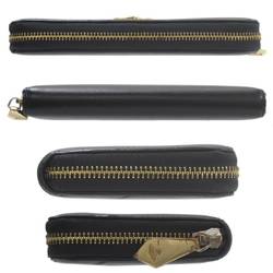 Vivienne Westwood Round Long Wallet Black x Gold Exclusive Box