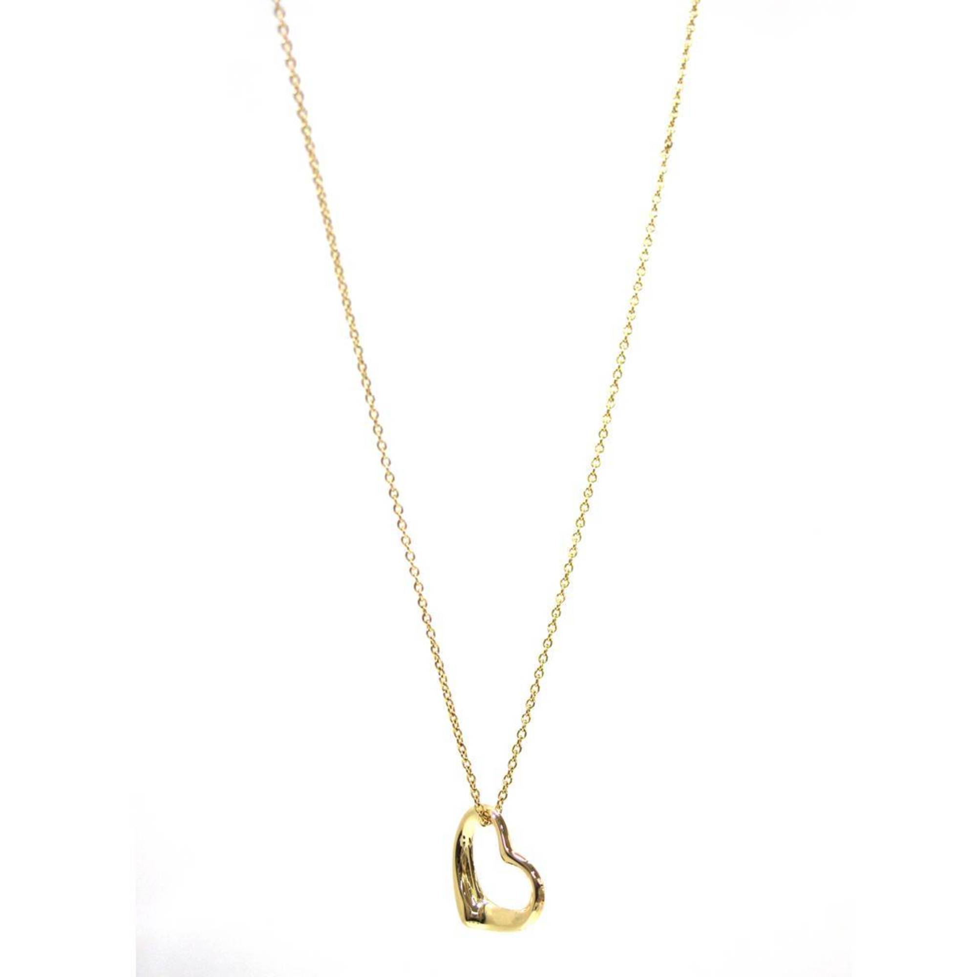 Tiffany Heart Necklace & Co. K18 YG 2.9g 18K gold Length approx. 40.5cm Polished finish