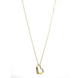 Tiffany Heart Necklace & Co. K18 YG 2.9g 18K gold Length approx. 40.5cm Polished finish