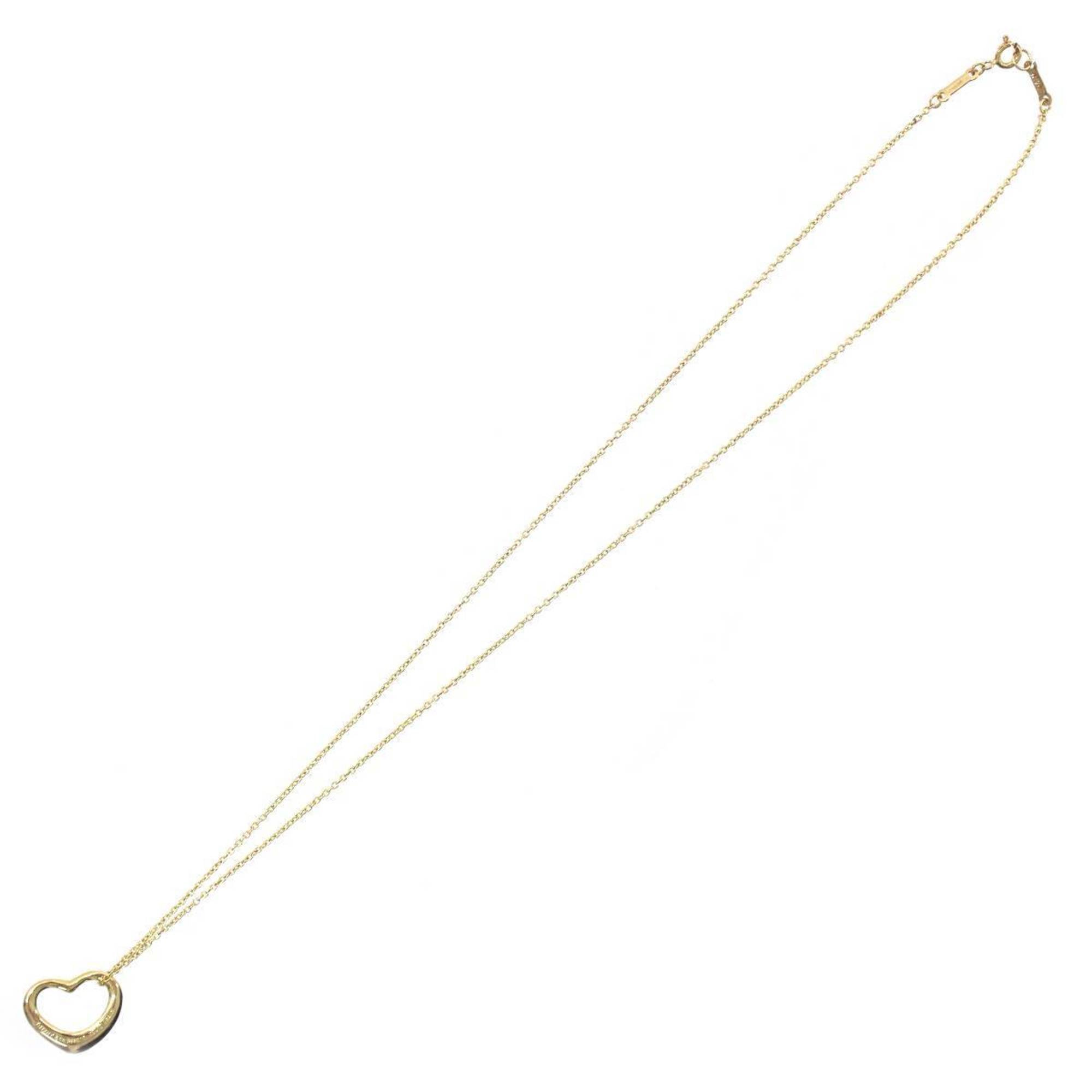 Tiffany Heart Necklace & Co. K18 YG 2.9g 18K gold Length approx. 40.5cm Polished finish