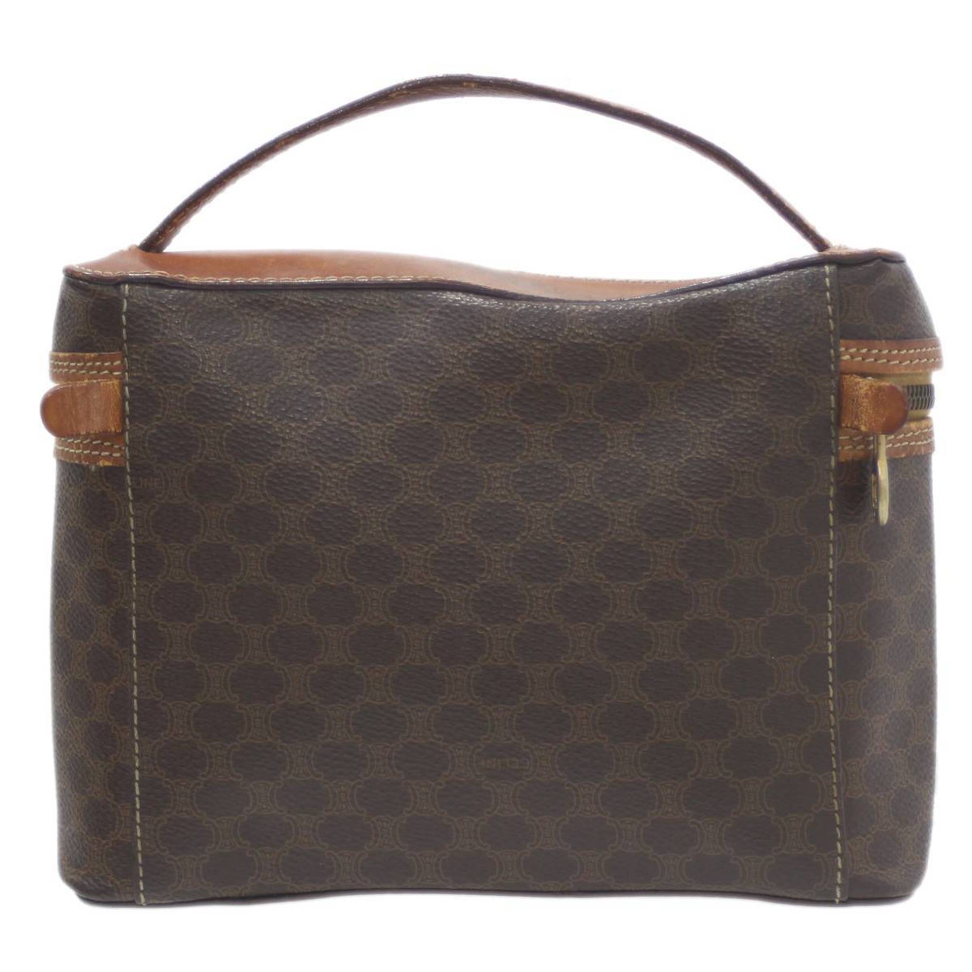 CELINE Vanity Bag, Macadam Pattern, Brown