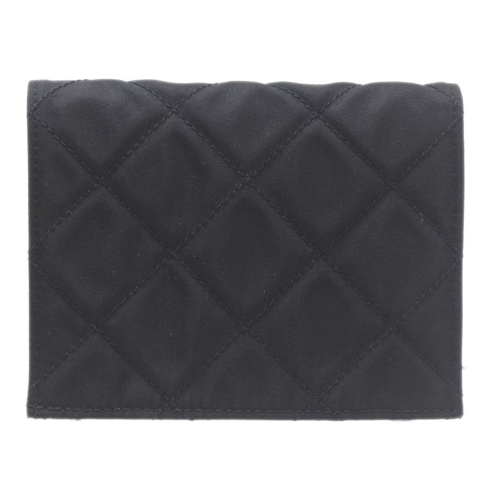 PRADA Prada Nylon Quilted Bi-fold Wallet Black