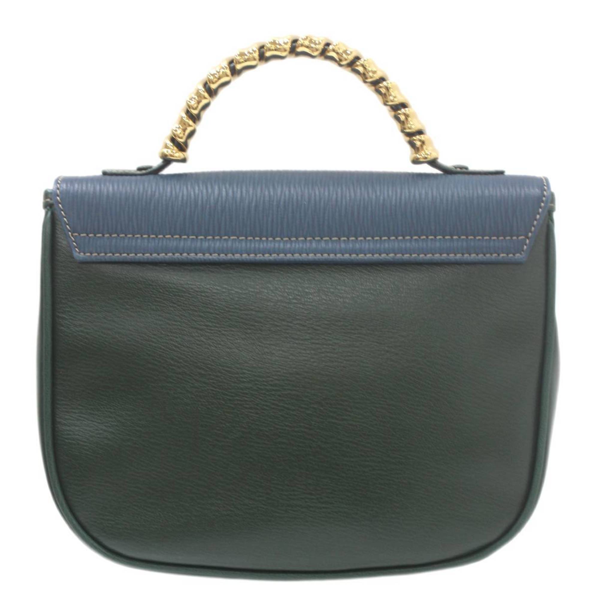 LOEWE Velazquez 2way bag, handbag, shoulder blue x green