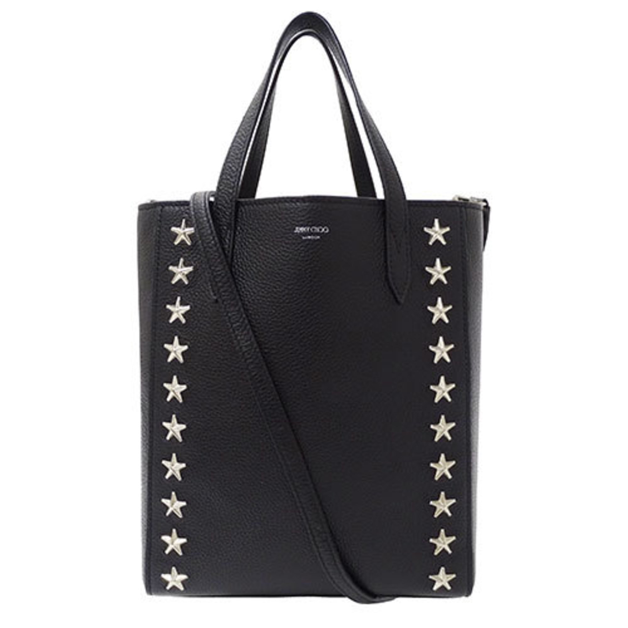 JIMMY CHOO Bag Women's Handbag Shoulder 2way Leather Pegasi Black Star Studs