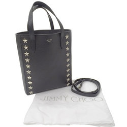 JIMMY CHOO Bag Women's Handbag Shoulder 2way Leather Pegasi Black Star Studs