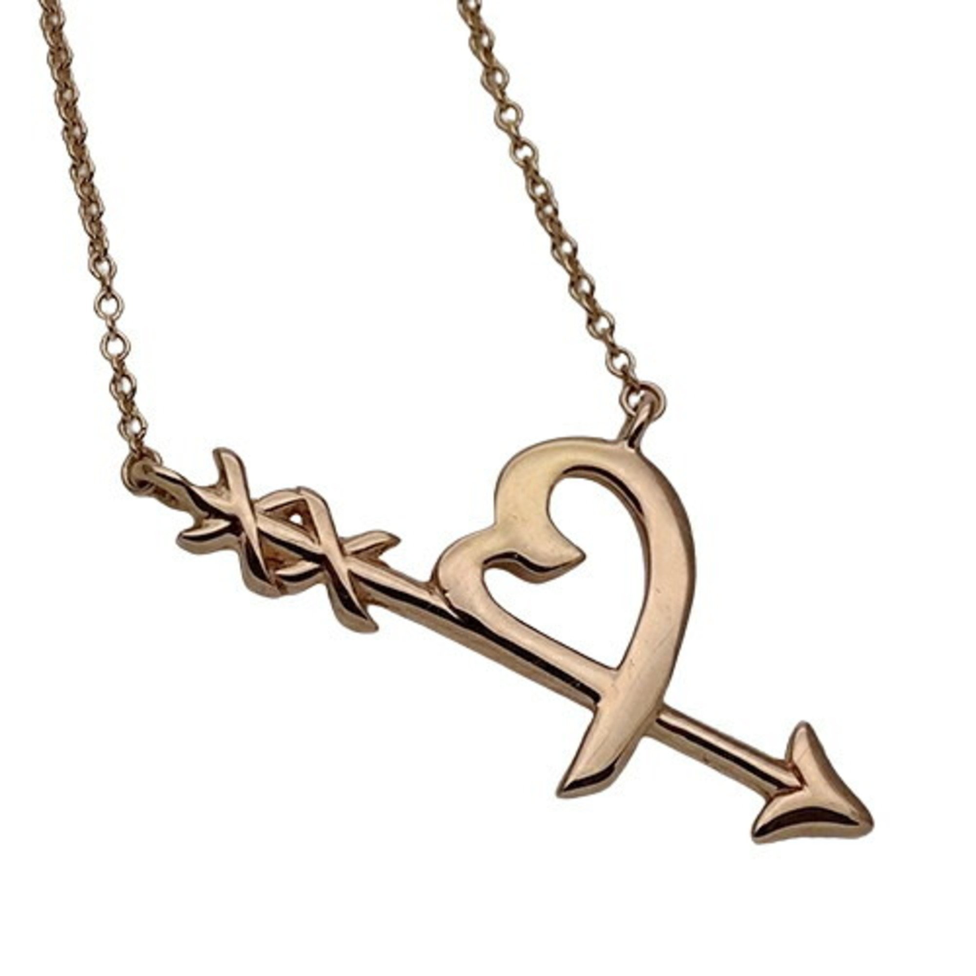 Tiffany & Co. Necklace for women, 750PG, Paloma Picasso, Hearts Arrows, Pink Gold, Polished