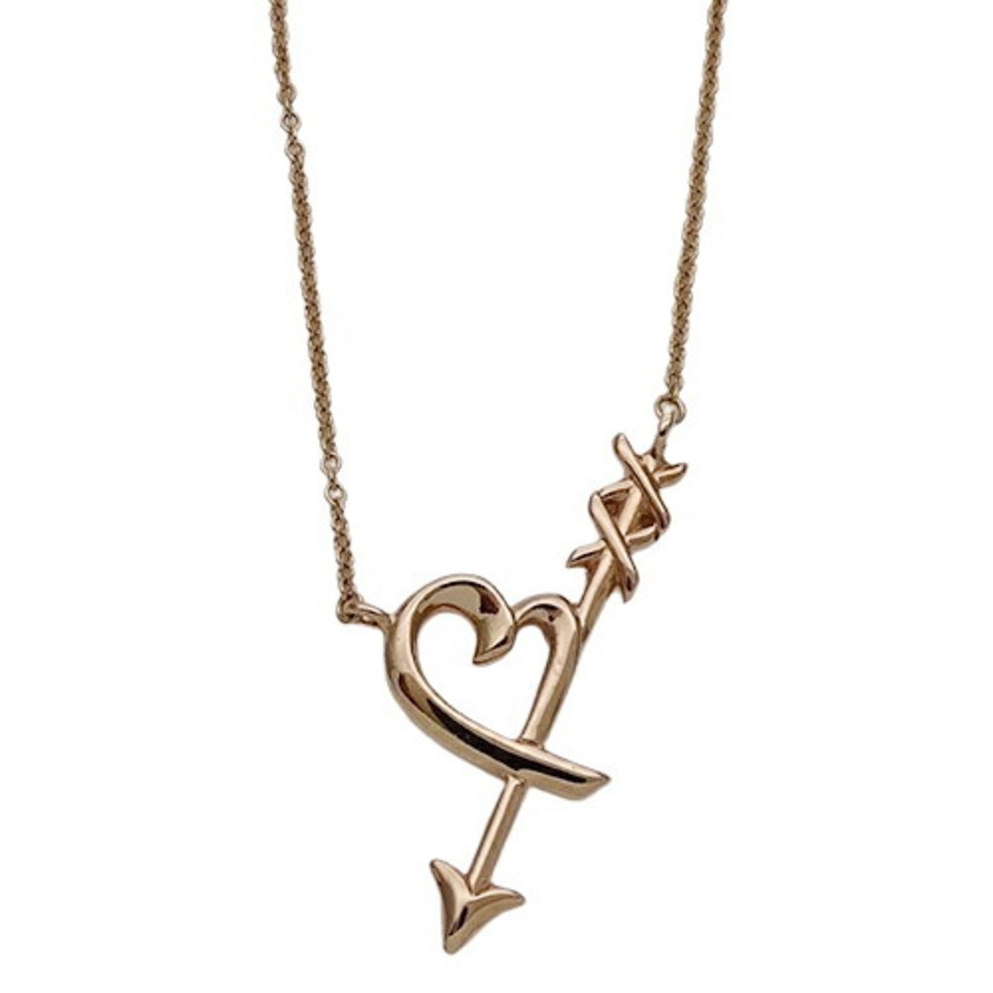 Tiffany & Co. Necklace for women, 750PG, Paloma Picasso, Hearts Arrows, Pink Gold, Polished