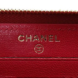 CHANEL Women's Wallet, Medium Lambskin, V-Stitch, Pink, Coco Mark