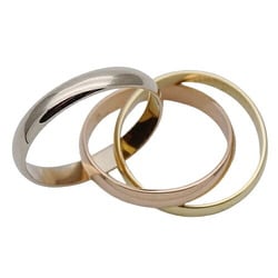 Cartier Ring for Women 750PG 750WG 750YG Trinity Classical Model Pink Gold White Yellow #52 Size 12 Three Colors 3 Row Polished