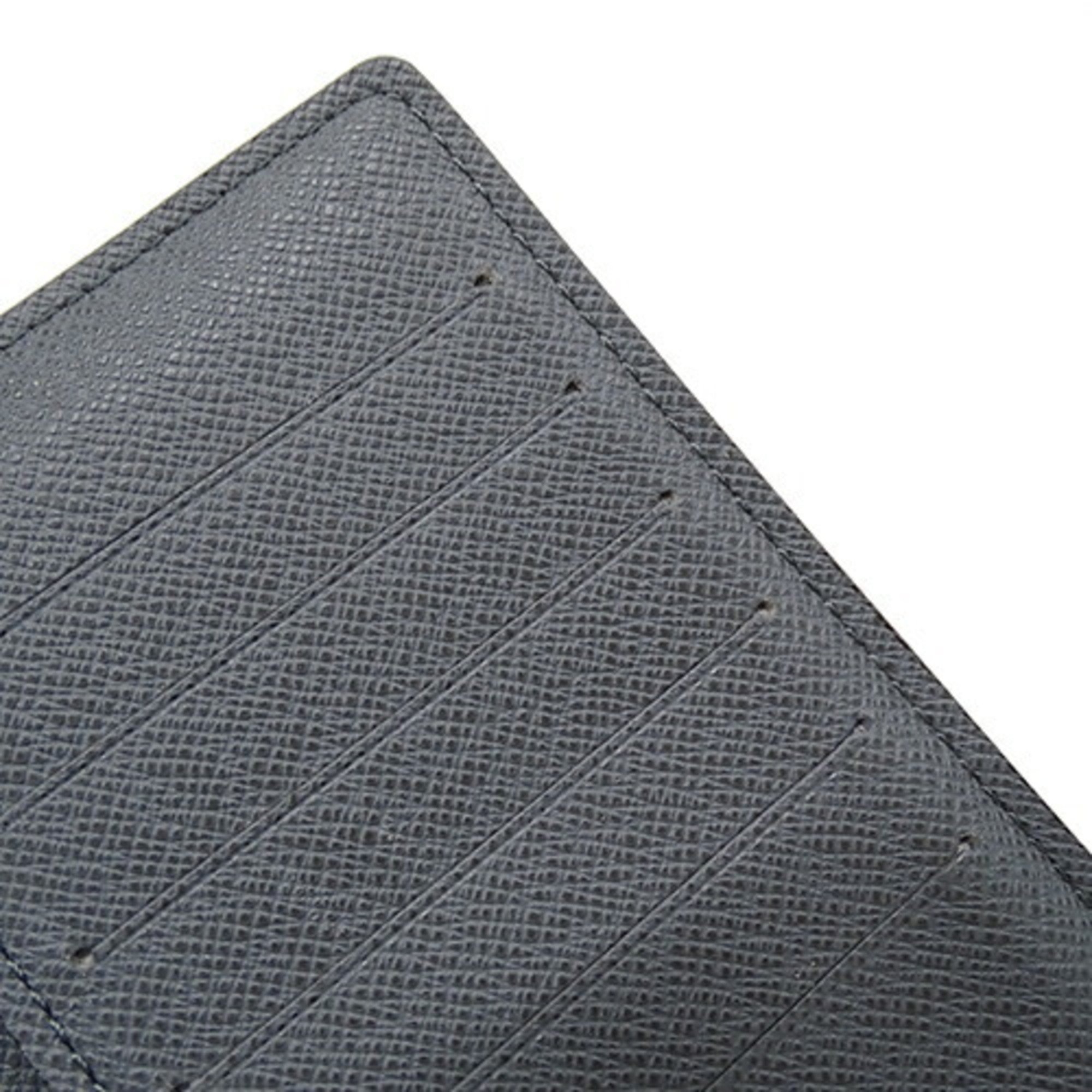 Louis Vuitton Taiga Wallet Men's Long Bi-fold Portefeuille Brazza Glacier M32653 SP1172