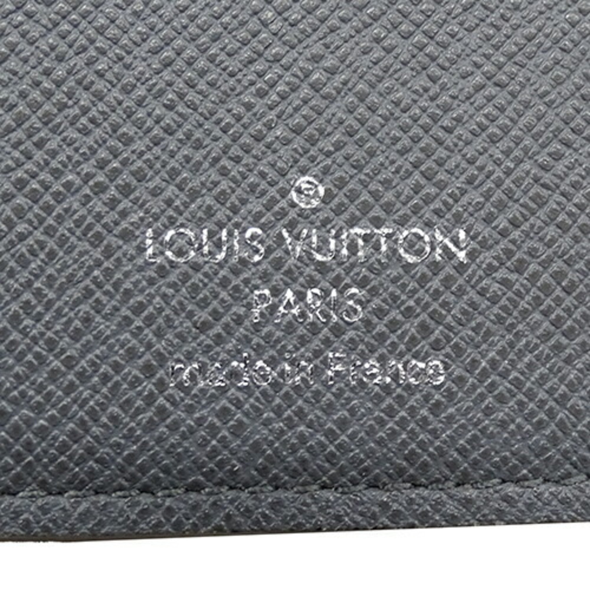 Louis Vuitton Taiga Wallet Men's Long Bi-fold Portefeuille Brazza Glacier M32653 SP1172