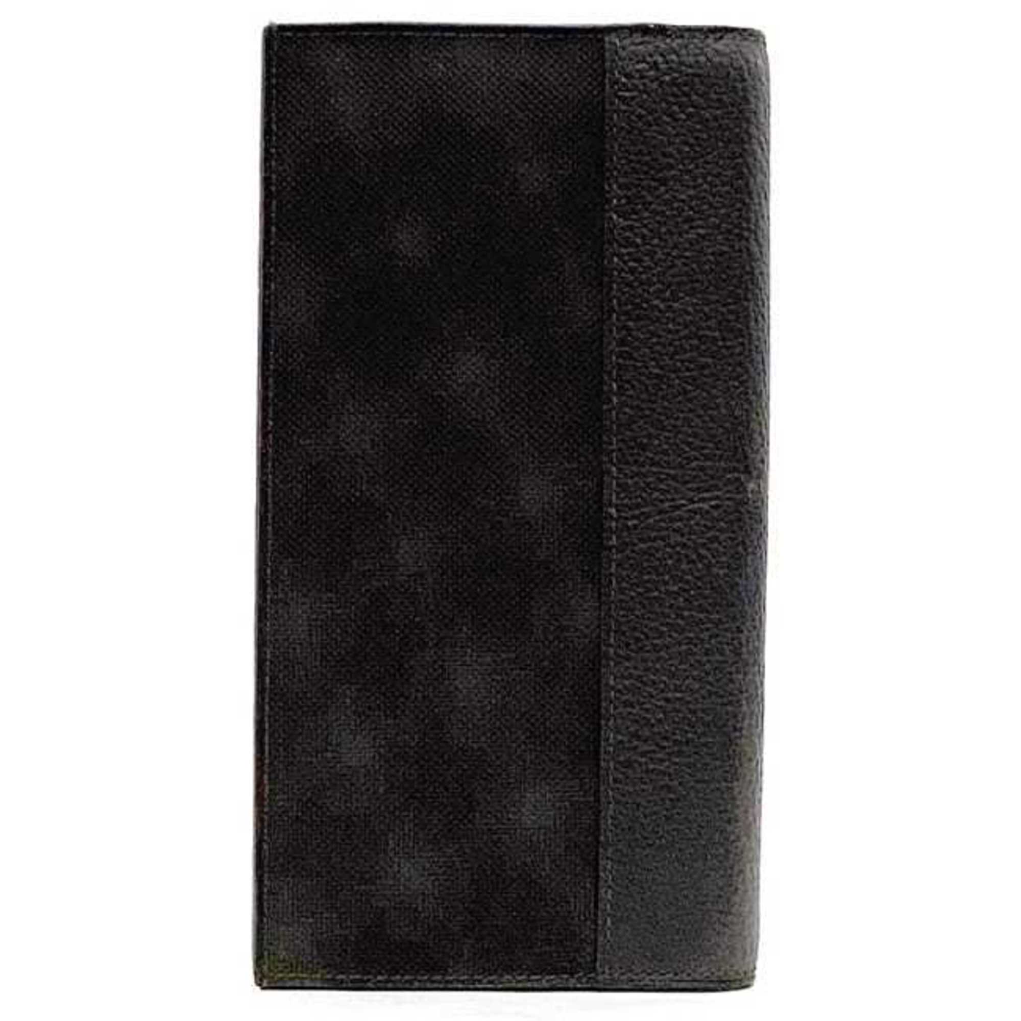 Dunhill Bi-fold Long Wallet ec-21175 Dark Brown Oxford L2H710B PVC Leather dunhill Plate Men's