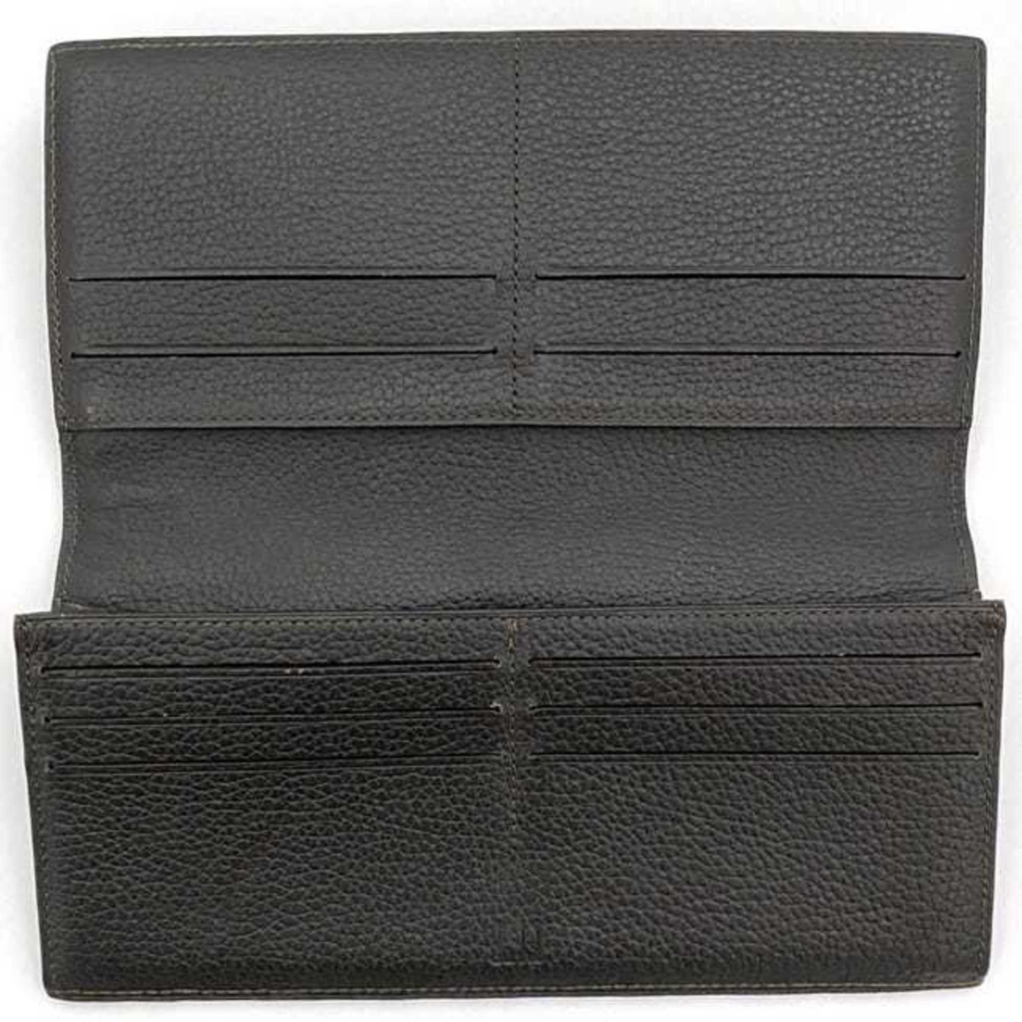 Dunhill Bi-fold Long Wallet ec-21175 Dark Brown Oxford L2H710B PVC Leather dunhill Plate Men's