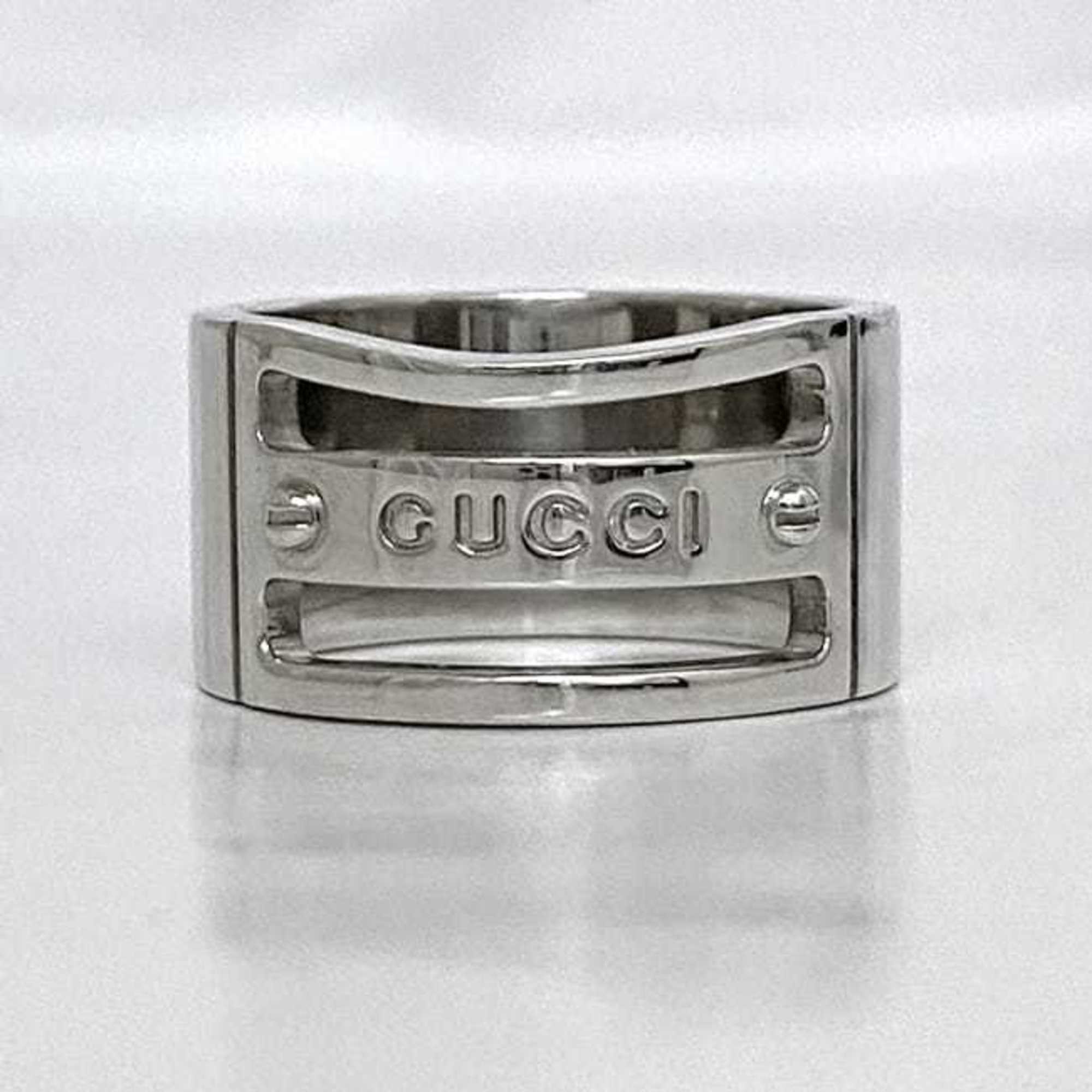 Gucci Ring ec-21087 Silver Size 19 Ag 925 GUCCI Plate Screw Men's